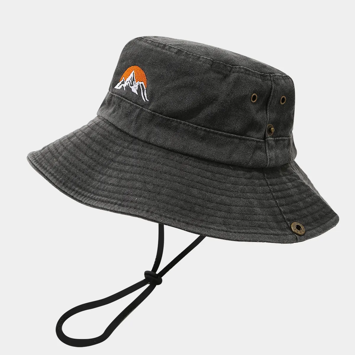 Mountain Embroidery Bucket Hat