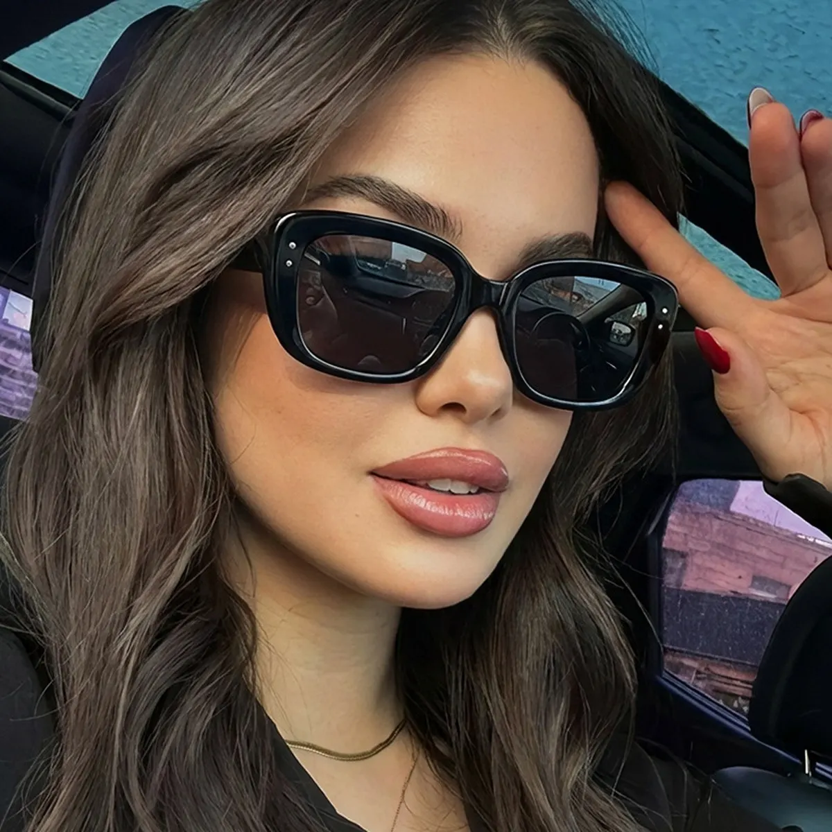 UV400 Protection Rectangle Sunglasses