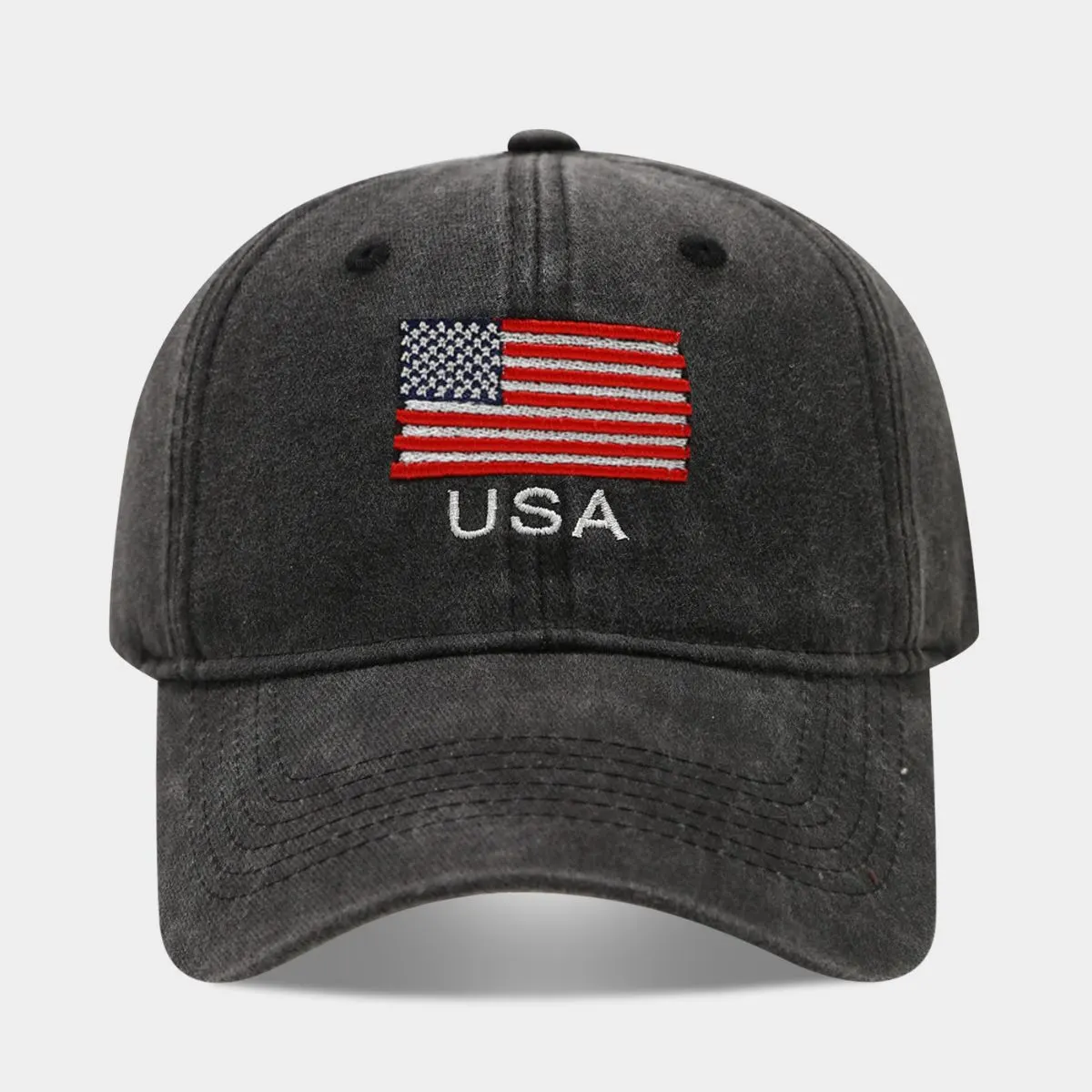 USA Flag Embroidered Baseball Cap